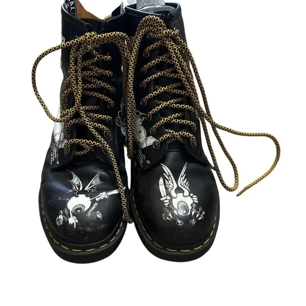 Dr Martens Rick Griffin Boots Black Size M7 W8